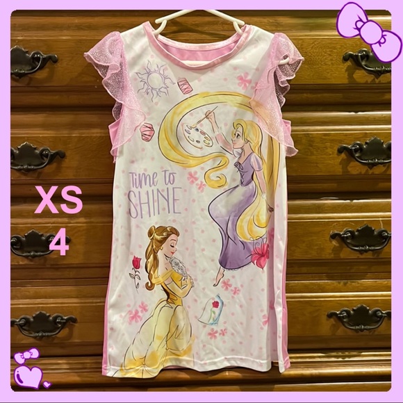 Belle and Rapunzel Pink Nightgown
